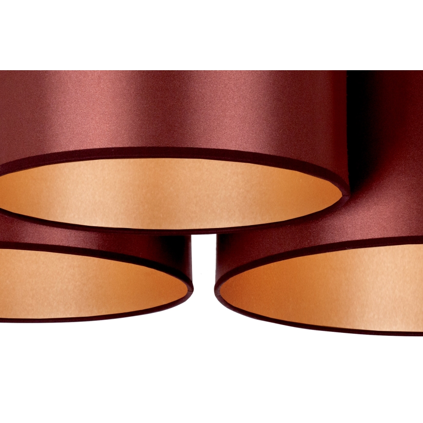 Duolla - Πλαφονιέρα οροφής ROLLER TRIO SHINY 3xE27/15W/230V χάλκινο/χρυσαφί