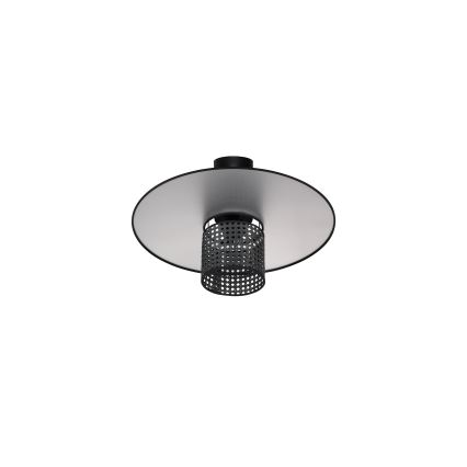 Duolla - Πλαφονιέρα οροφής TOKYO RATTAN 1xE27/15W/230V διάμετρος 50 cm μαύρο/ασημί
