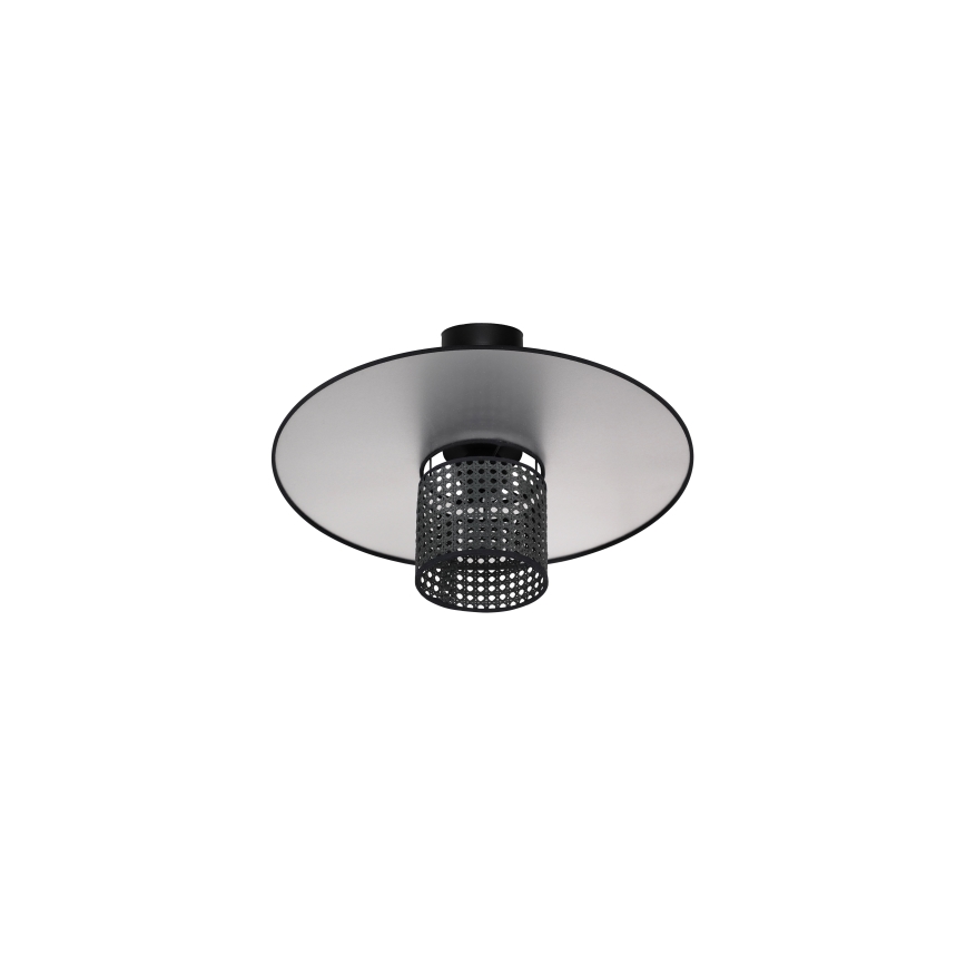 Duolla - Πλαφονιέρα οροφής TOKYO RATTAN 1xE27/15W/230V διάμετρος 50 cm μαύρο/ασημί