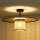 Duolla - Πλαφονιέρα οροφής TOKYO RATTAN 1xE27/15W/230V διάμετρος 50 cm χρυσό/rattan