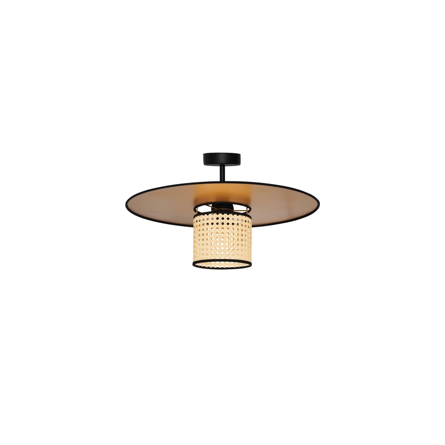 Duolla - Πλαφονιέρα οροφής TOKYO RATTAN 1xE27/15W/230V διάμετρος 50 cm χρυσό/rattan