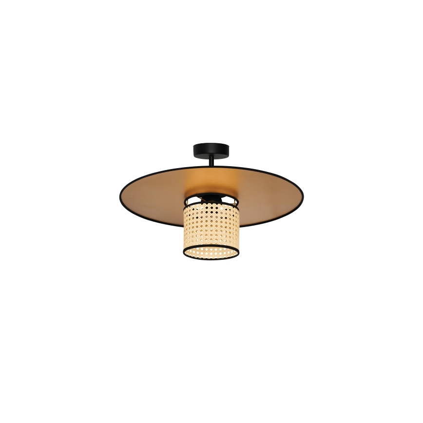 Duolla - Πλαφονιέρα οροφής TOKYO RATTAN 1xE27/15W/230V διάμετρος 50 cm χρυσό/rattan