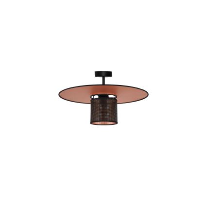 Duolla - Πλαφονιέρα οροφής TOKYO SHINY 1xE27/15W/230V διάμετρος 50 cm μαύρο/χαλκός