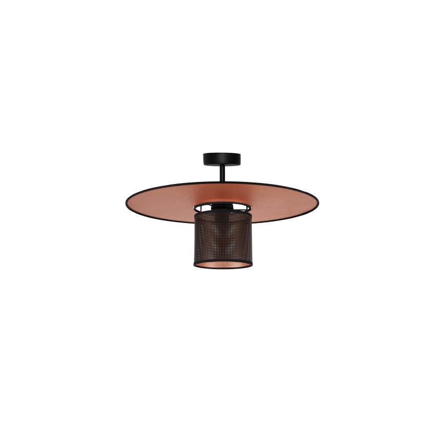 Duolla - Πλαφονιέρα οροφής TOKYO SHINY 1xE27/15W/230V διάμετρος 50 cm μαύρο/χαλκός