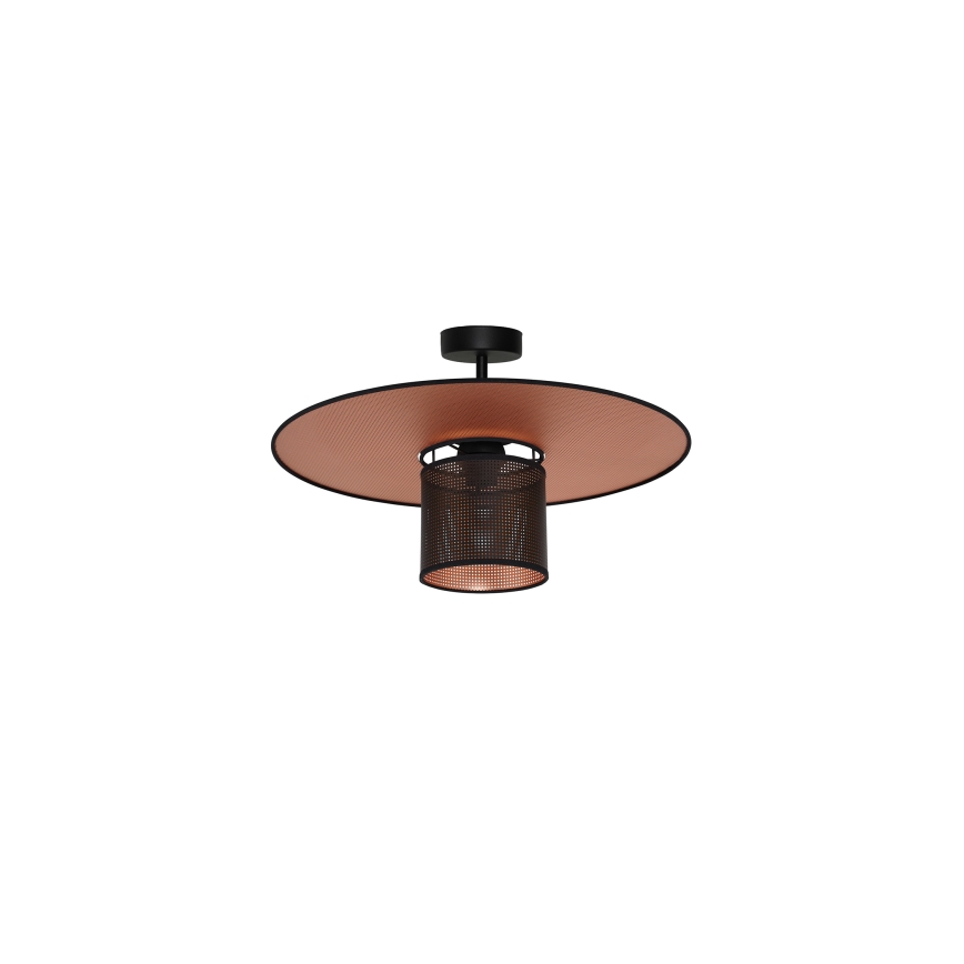 Duolla - Πλαφονιέρα οροφής TOKYO SHINY 1xE27/15W/230V διάμετρος 50 cm μαύρο/χαλκός