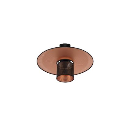 Duolla - Πλαφονιέρα οροφής TOKYO SHINY 1xE27/15W/230V διάμετρος 50 cm μαύρο/χαλκός