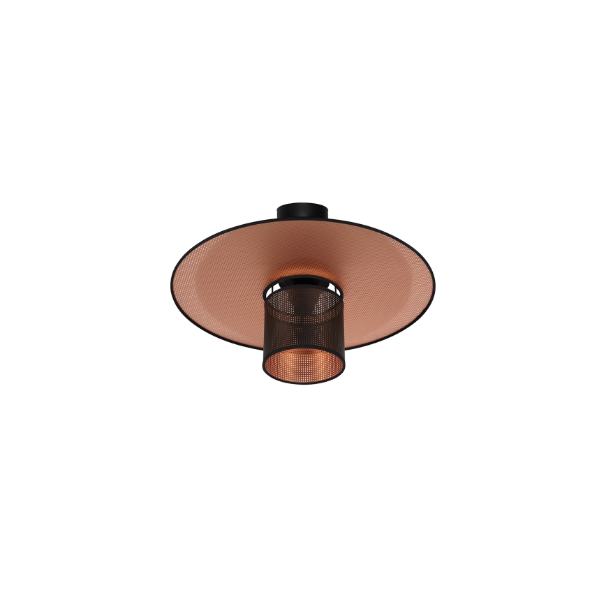Duolla - Πλαφονιέρα οροφής TOKYO SHINY 1xE27/15W/230V διάμετρος 50 cm μαύρο/χαλκός