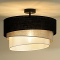 Duolla - Πλαφονιέρα οροφής TRIO 1xE27/15W/230V διάμετρος 45 cm μαύρο/γκρι/λευκό