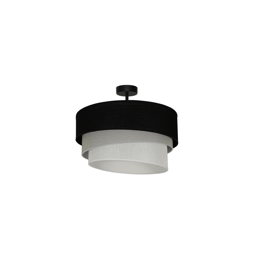 Duolla - Πλαφονιέρα οροφής TRIO 1xE27/15W/230V διάμετρος 45 cm μαύρο/γκρι/λευκό