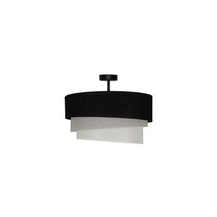 Duolla - Πλαφονιέρα οροφής TRIO 1xE27/15W/230V διάμετρος 45 cm μαύρο/γκρι/λευκό