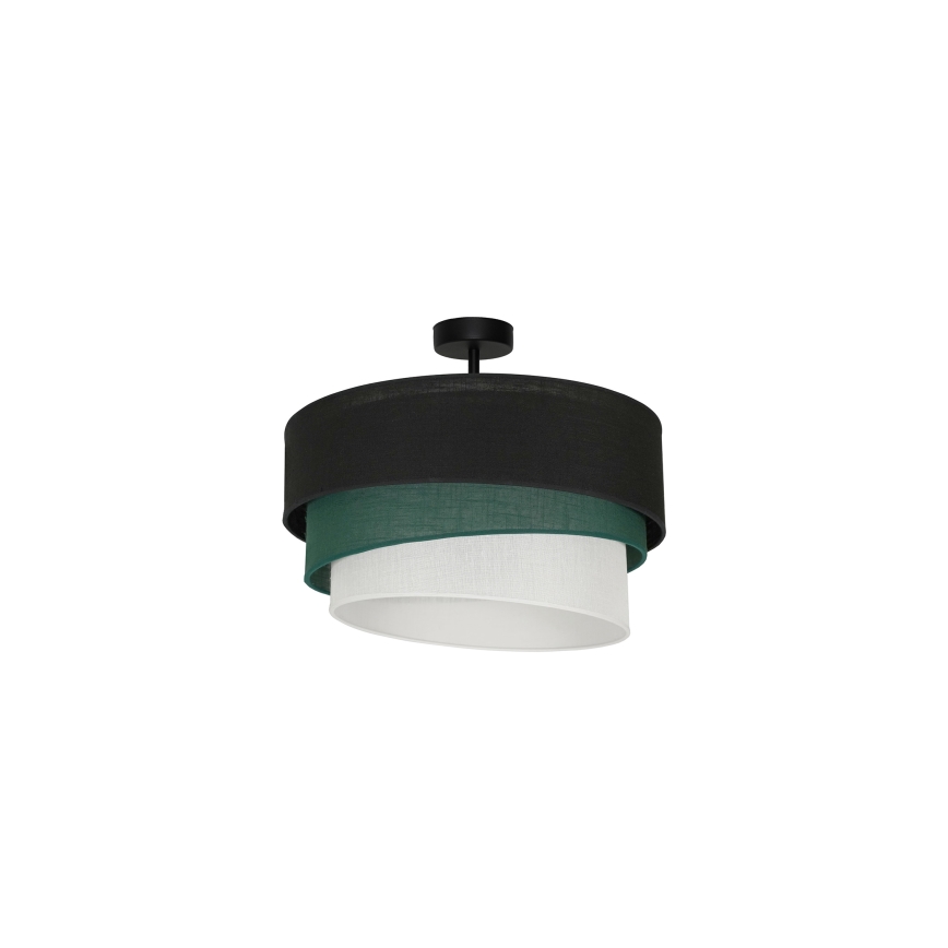 Duolla - Πλαφονιέρα οροφής TRIO 1xE27/15W/230V διάμετρος 45 cm μαύρο/πράσινο/λευκό