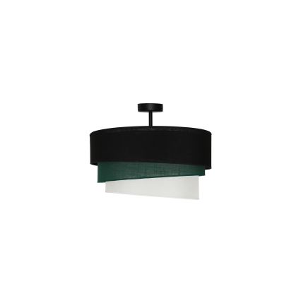 Duolla - Πλαφονιέρα οροφής TRIO 1xE27/15W/230V διάμετρος 45 cm μαύρο/πράσινο/λευκό