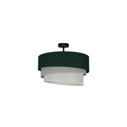 Duolla - Πλαφονιέρα οροφής TRIO 1xE27/15W/230V διάμετρος 45 cm πράσινο/γκρι/λευκό