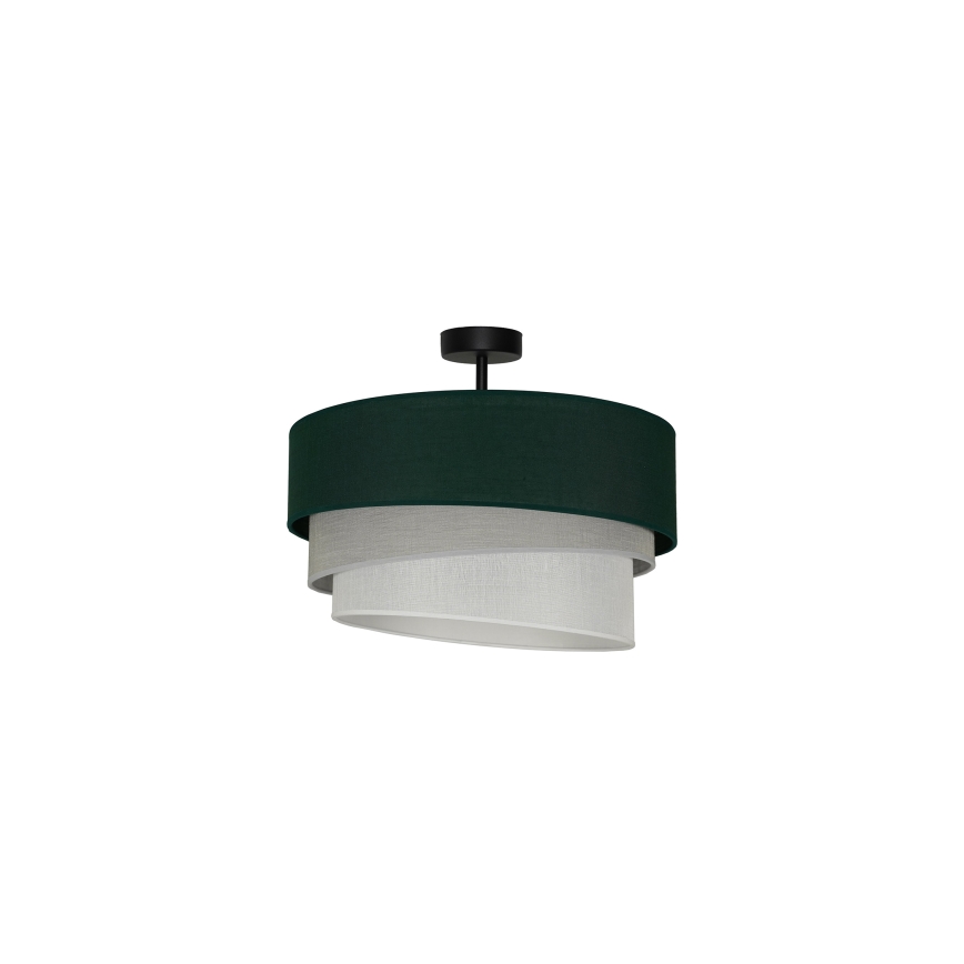 Duolla - Πλαφονιέρα οροφής TRIO 1xE27/15W/230V διάμετρος 45 cm πράσινο/γκρι/λευκό