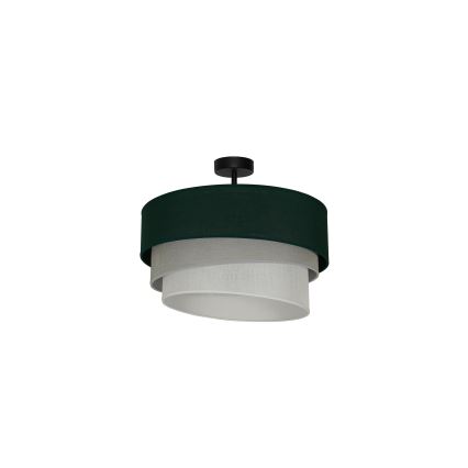 Duolla - Πλαφονιέρα οροφής TRIO 1xE27/15W/230V διάμετρος 45 cm πράσινο/γκρι/λευκό