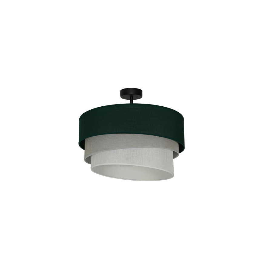Duolla - Πλαφονιέρα οροφής TRIO 1xE27/15W/230V διάμετρος 45 cm πράσινο/γκρι/λευκό