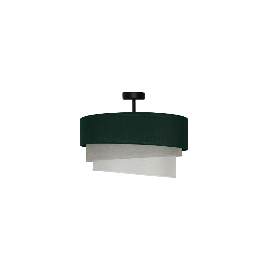 Duolla - Πλαφονιέρα οροφής TRIO 1xE27/15W/230V διάμετρος 45 cm πράσινο/γκρι/λευκό