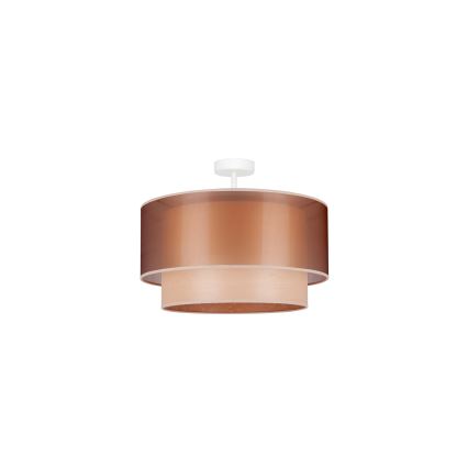 Duolla - Πλαφονιέρα οροφής WOOD BOHO 1xE27/15W/230V διάμετρος 45 cm χαλκός/μπεζ
