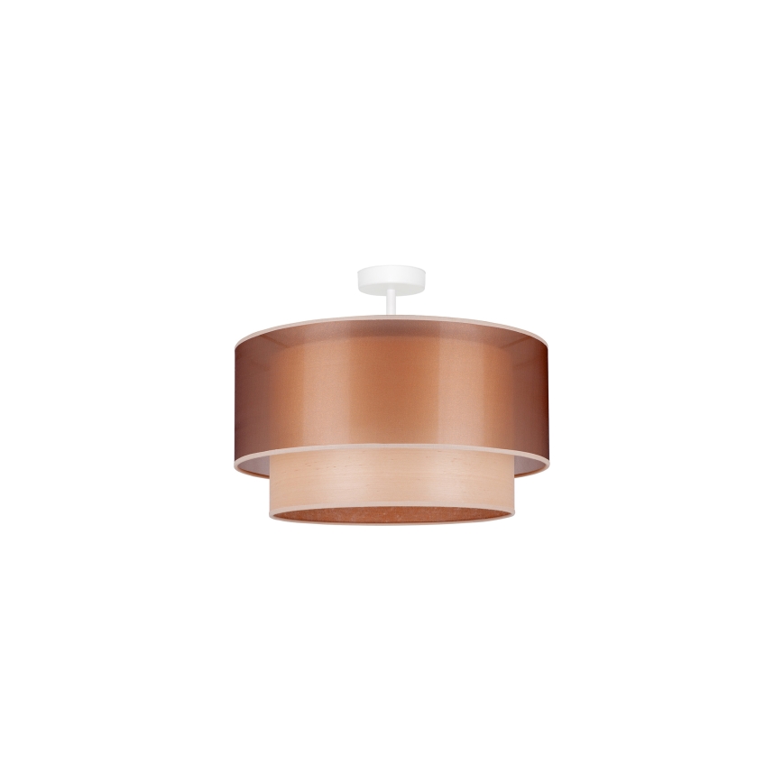 Duolla - Πλαφονιέρα οροφής WOOD BOHO 1xE27/15W/230V διάμετρος 45 cm χαλκός/μπεζ