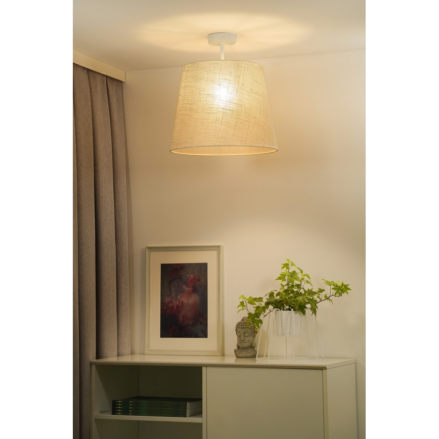Duolla - Πλαφονιέρα οροφής YUTE 1xE27/15W/230V διάμετρος 38 cm γκρι