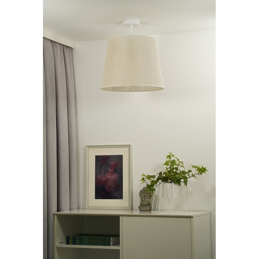 Duolla - Πλαφονιέρα οροφής YUTE 1xE27/15W/230V διάμετρος 38 cm γκρι