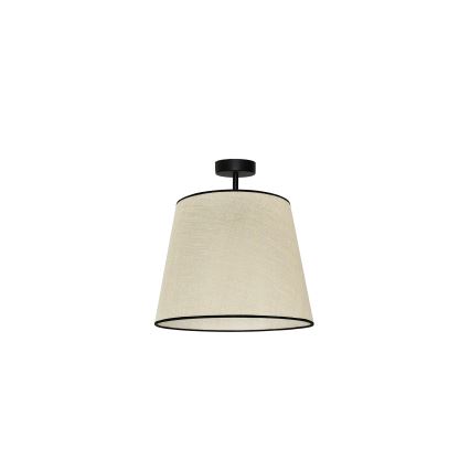 Duolla - Πλαφονιέρα οροφής YUTE 1xE27/15W/230V διάμετρος 38 cm γκρι/μαύρο
