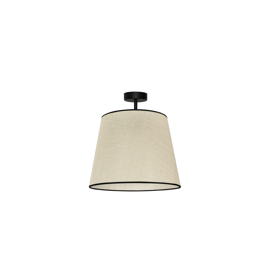 Duolla - Πλαφονιέρα οροφής YUTE 1xE27/15W/230V διάμετρος 38 cm γκρι/μαύρο