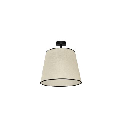 Duolla - Πλαφονιέρα οροφής YUTE 1xE27/15W/230V διάμετρος 38 cm γκρι/μαύρο