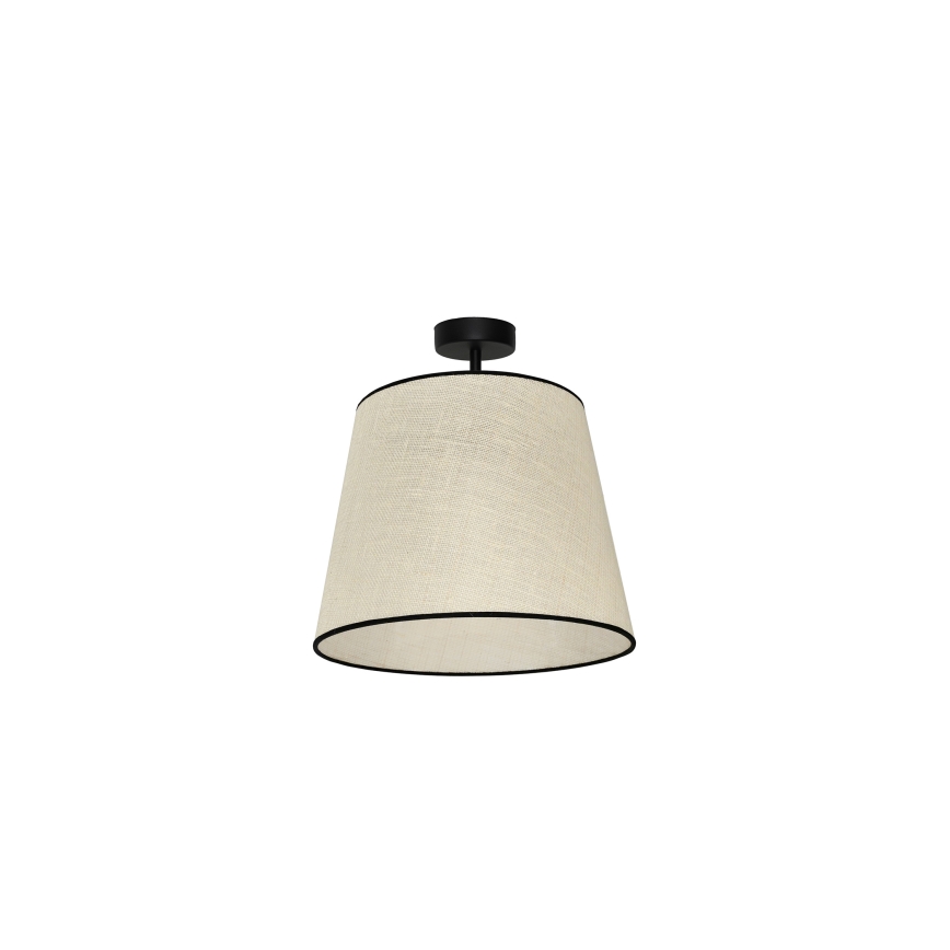 Duolla - Πλαφονιέρα οροφής YUTE 1xE27/15W/230V διάμετρος 38 cm γκρι/μαύρο