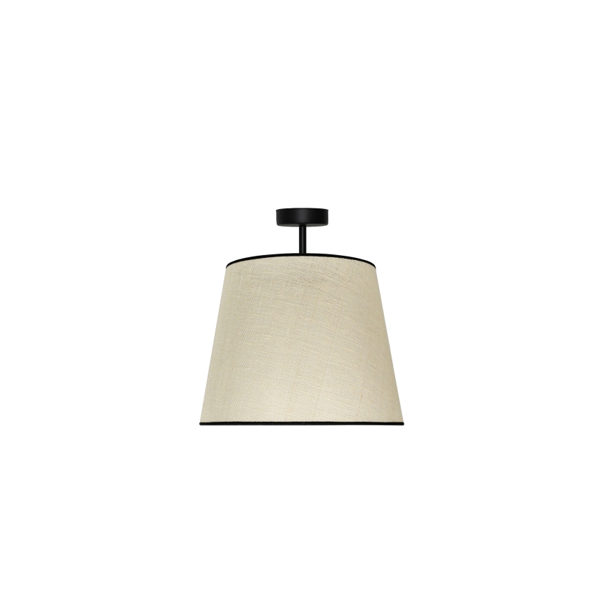 Duolla - Πλαφονιέρα οροφής YUTE 1xE27/15W/230V διάμετρος 38 cm γκρι/μαύρο