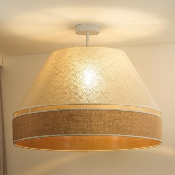 Duolla - Πλαφονιέρα οροφής YUTE AVIGNON 1xE27/15W/230V διάμετρος 60 cm γκρι/καφέ