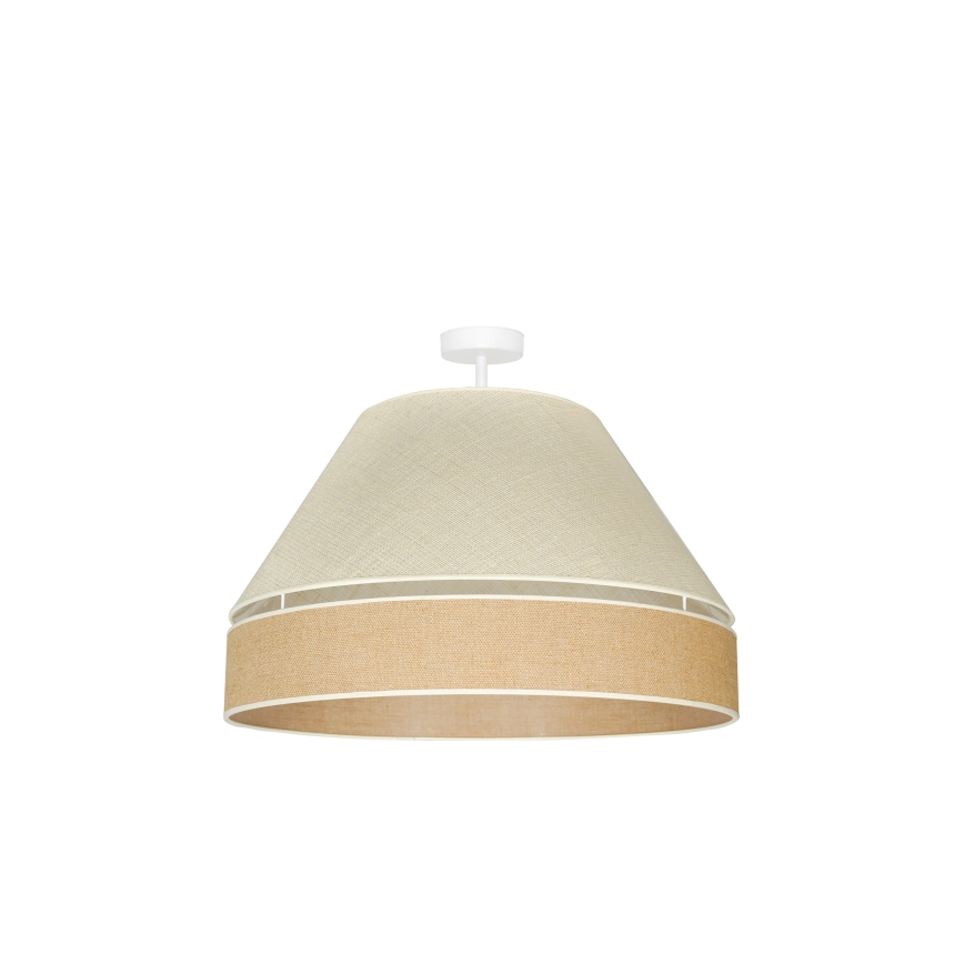 Duolla - Πλαφονιέρα οροφής YUTE AVIGNON 1xE27/15W/230V διάμετρος 60 cm γκρι/καφέ