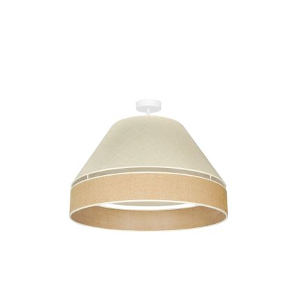 Duolla - Πλαφονιέρα οροφής YUTE AVIGNON 1xE27/15W/230V διάμετρος 60 cm γκρι/καφέ