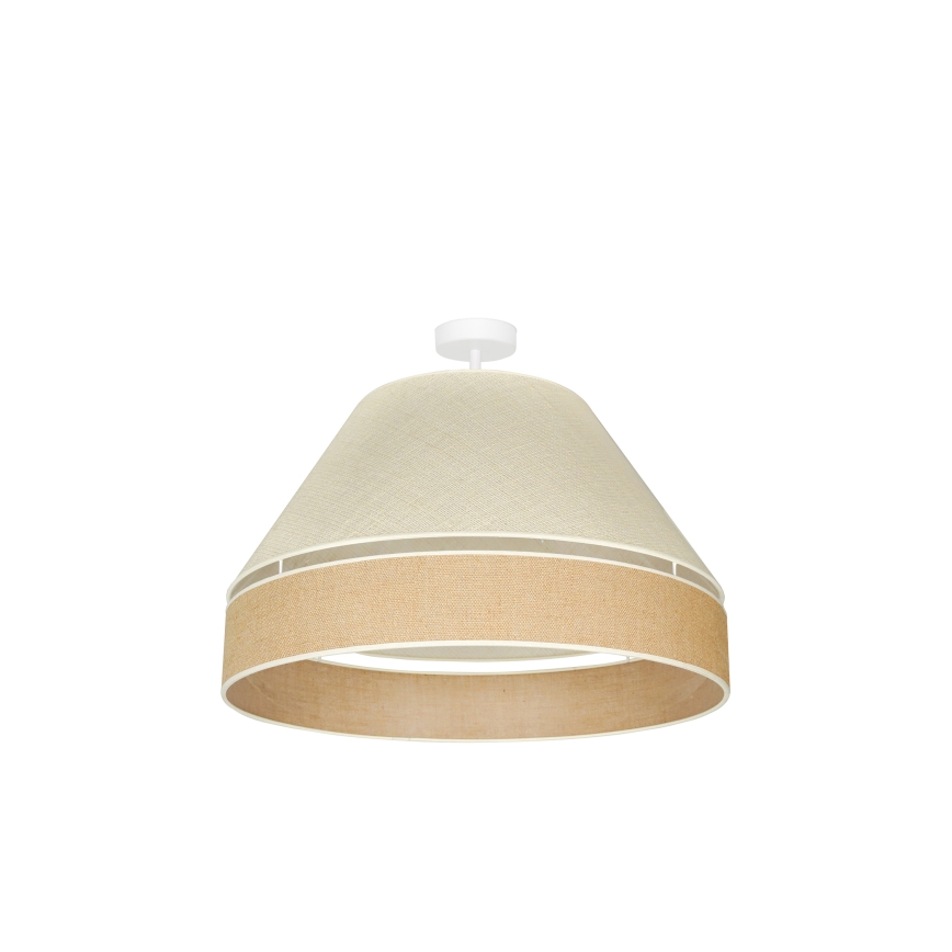 Duolla - Πλαφονιέρα οροφής YUTE AVIGNON 1xE27/15W/230V διάμετρος 60 cm γκρι/καφέ
