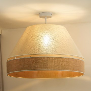 Duolla - Πλαφονιέρα οροφής YUTE AVIGNON 1xE27/15W/230V διάμετρος 60 cm κρεμ/μπεζ