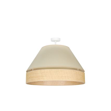 Duolla - Πλαφονιέρα οροφής YUTE AVIGNON 1xE27/15W/230V διάμετρος 60 cm κρεμ/μπεζ