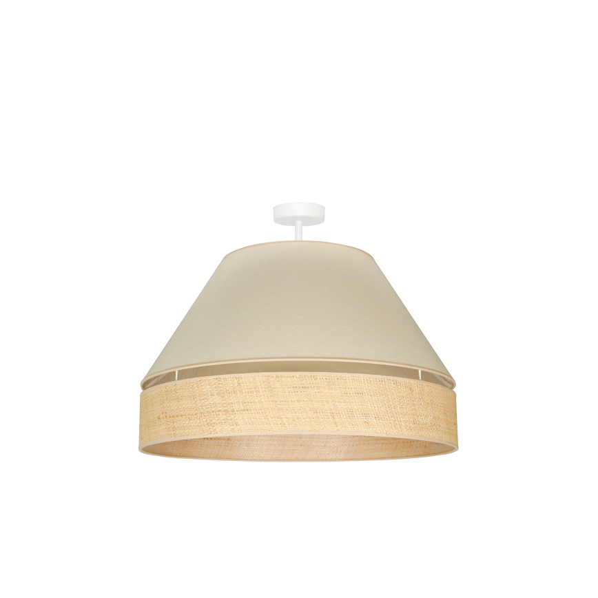 Duolla - Πλαφονιέρα οροφής YUTE AVIGNON 1xE27/15W/230V διάμετρος 60 cm κρεμ/μπεζ