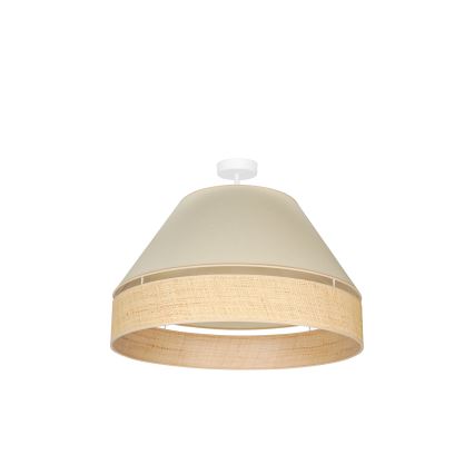 Duolla - Πλαφονιέρα οροφής YUTE AVIGNON 1xE27/15W/230V διάμετρος 60 cm κρεμ/μπεζ