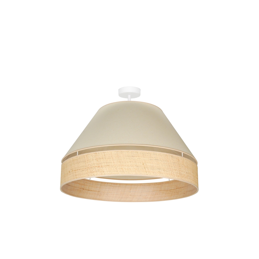 Duolla - Πλαφονιέρα οροφής YUTE AVIGNON 1xE27/15W/230V διάμετρος 60 cm κρεμ/μπεζ