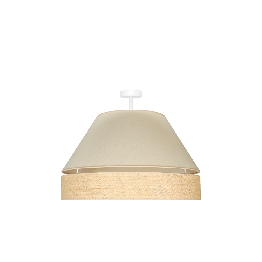 Duolla - Πλαφονιέρα οροφής YUTE AVIGNON 1xE27/15W/230V διάμετρος 60 cm κρεμ/μπεζ