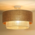 Duolla - Πλαφονιέρα οροφής YUTE BOHO 1xE27/15W/230V διάμετρος 45 cm καφέ/κρεμ