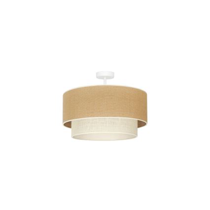 Duolla - Πλαφονιέρα οροφής YUTE BOHO 1xE27/15W/230V διάμετρος 45 cm καφέ/κρεμ