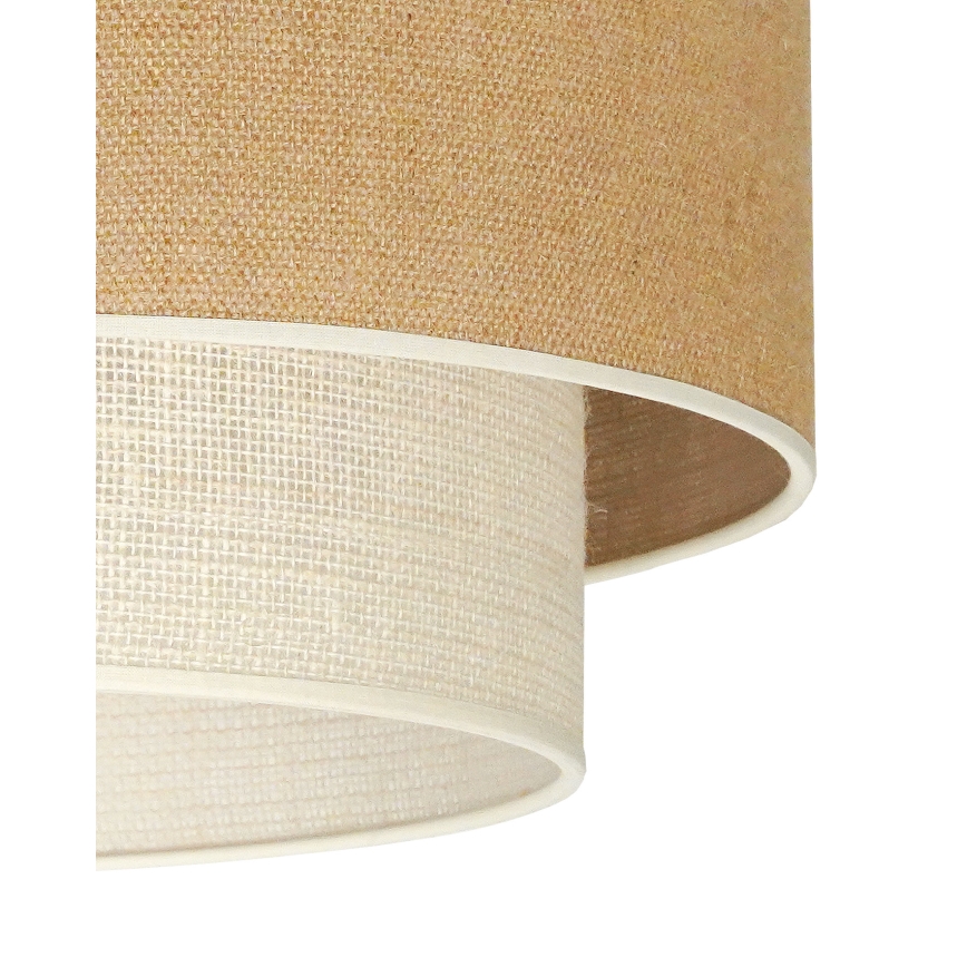 Duolla - Πλαφονιέρα οροφής YUTE BOHO 3xE27/15W/230V διάμετρος 60 cm καφέ/κρεμ