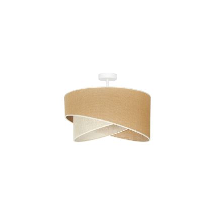Duolla - Πλαφονιέρα οροφής YUTE CELLO 1xE27/15W/230V διάμετρος 45 cm καφέ/γκρι
