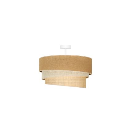 Duolla - Πλαφονιέρα οροφής YUTE TRIO 1xE27/15W/230V διάμετρος 45 cm καφέ/γκρι/μπεζ