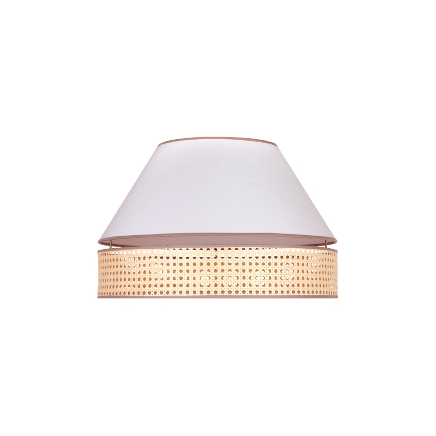 Duolla - Φωτιστικό οροφής AVIGNON 1xE27/15W/230V διάμετρος 50 cm λευκό/rattan