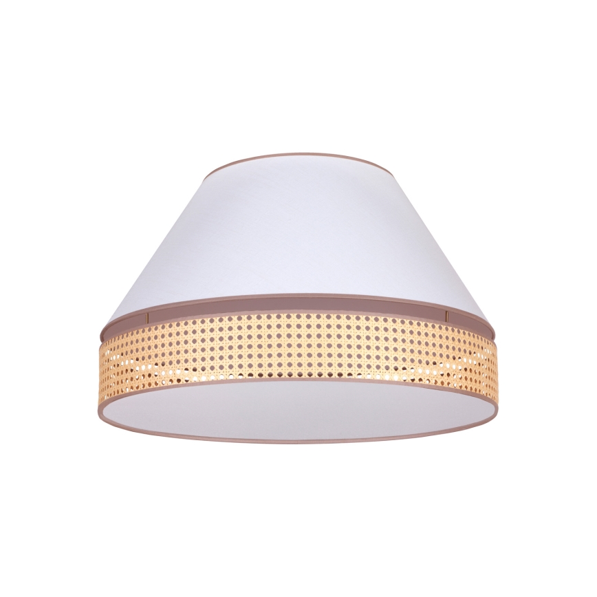 Duolla - Φωτιστικό οροφής AVIGNON 3xE27/15W/230V διάμετρος 60 cm λευκό/rattan