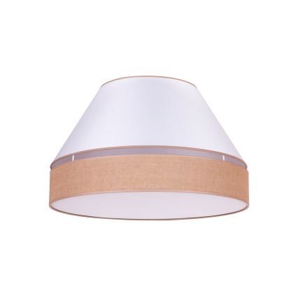 Duolla - Φωτιστικό οροφής AVIGNON 3xE27/15W/230V διάμετρος 60 cm λευκό/καφέ