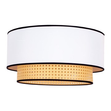 Duolla - Φωτιστικό οροφής BOHO 1xE27/15W/230V διάμετρος 45 cm λευκό/rattan