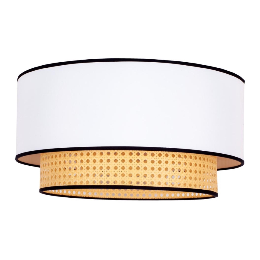 Duolla - Φωτιστικό οροφής BOHO 1xE27/15W/230V διάμετρος 45 cm λευκό/rattan